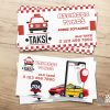 Kırmızı Taksi Kartvizit - Hazır Kartvizit Tasarımı
